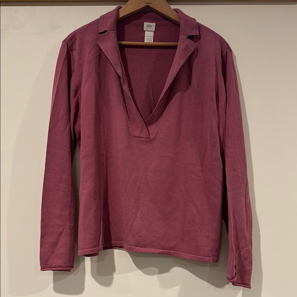 J. Jill Women's V-Neck Sweater - Pink